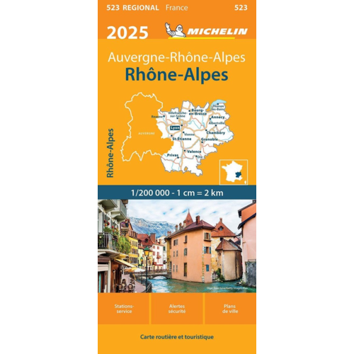 Guides / Cartes - CARTE REGIONALE RHONE-ALPES 2025