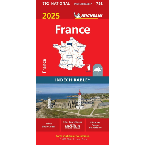 Guides / Cartes - CARTE NATIONALE FRANCE 2025 - INDECHIRABLE